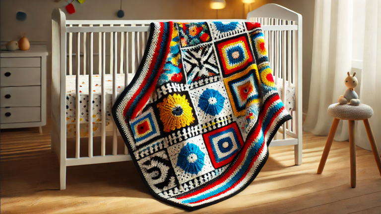 Workshop : Create a Contrast Color Discovery Crochet Blanket for Babies