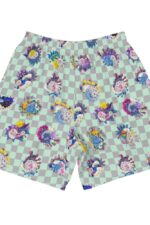 Green Chase Flowers Long Shorts