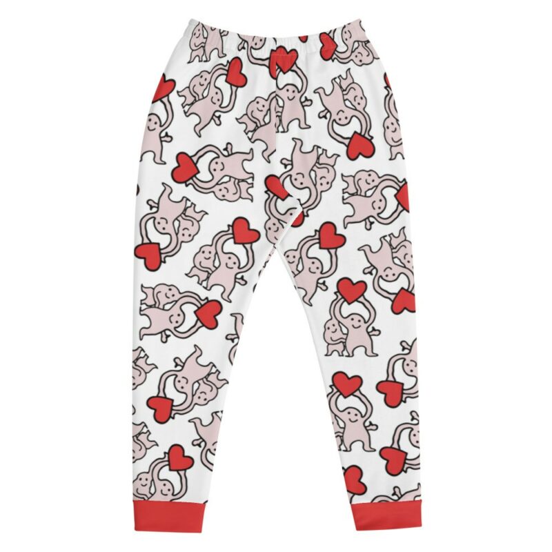 Little Dudes With 1 Heart White Joggers