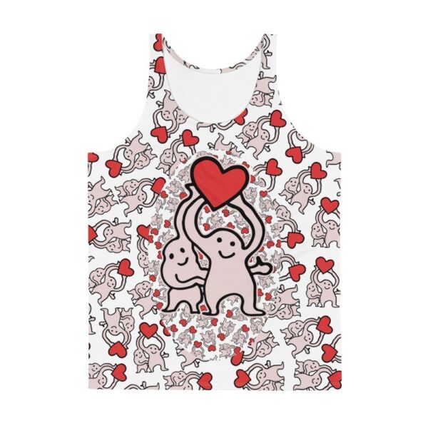 Little Dudes With 1 Heart White Tank Top