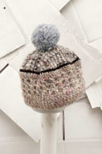 Beige Pompom Hat