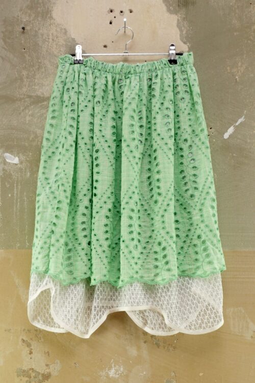 Green and White Skirt
