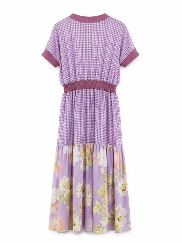 Lilac Gingham Long Dress Lilac Gingham Long Dress
