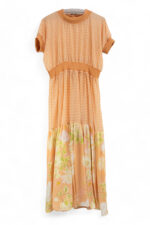 Mandarin Gingham Long Dress