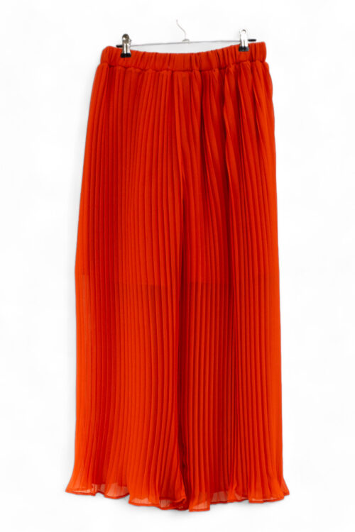 Large Coral Pleated Pants