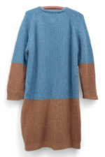 Blue Brown Knitted Cardigan