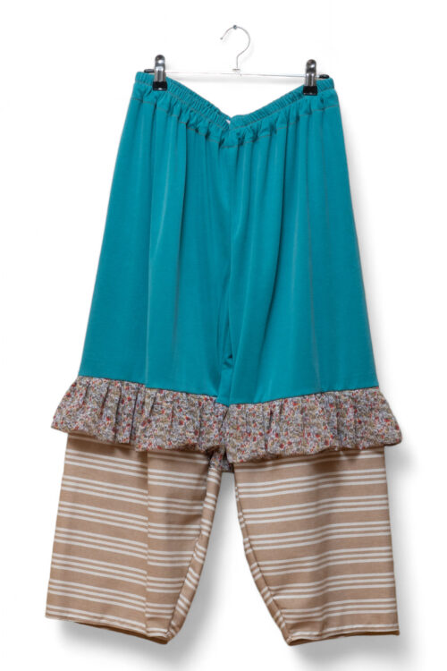 Turquoise Modal Balloon Pants with Stylish Comfort