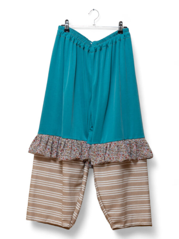 Turquoise Modal Balloon Pants with Stylish Comfort