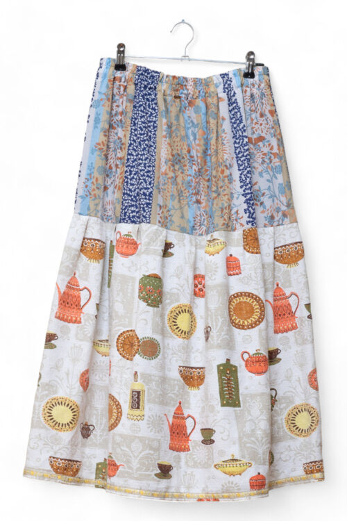 Upcycled Kitchen Vintage Curtain Skirt