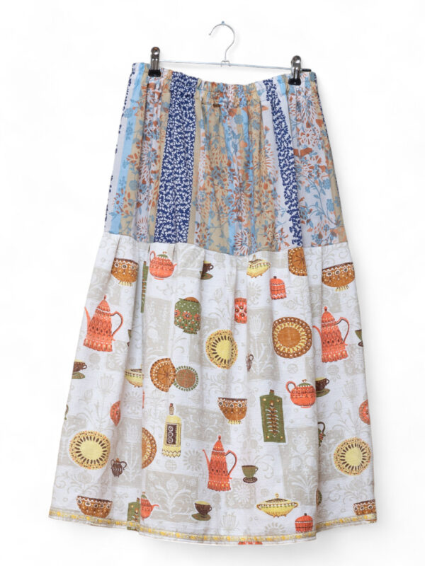 Upcycled Kitchen Vintage Curtain Skirt