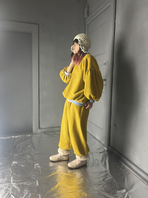 Mustard Fleece Pullover