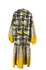 Oversized Scenic Print Long Sleeve Shirt Dress