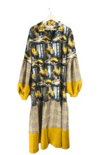 Oversized Scenic Print Long Sleeve Shirt Dress