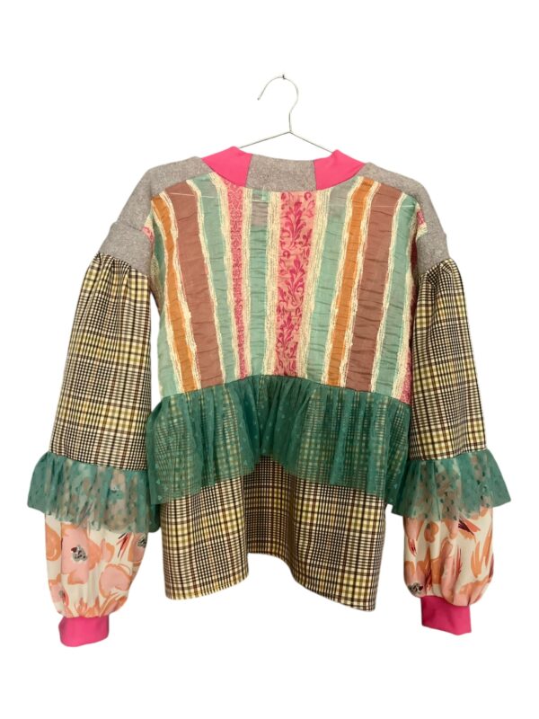 Patchwork Ruffle Detail Sweatshirt