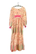 Pink Floral Patchwork Maxi Dress