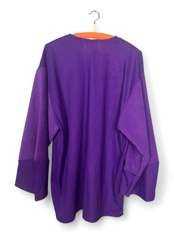 Purple Long-Sleeve Tee with Panda Sunset Graphic