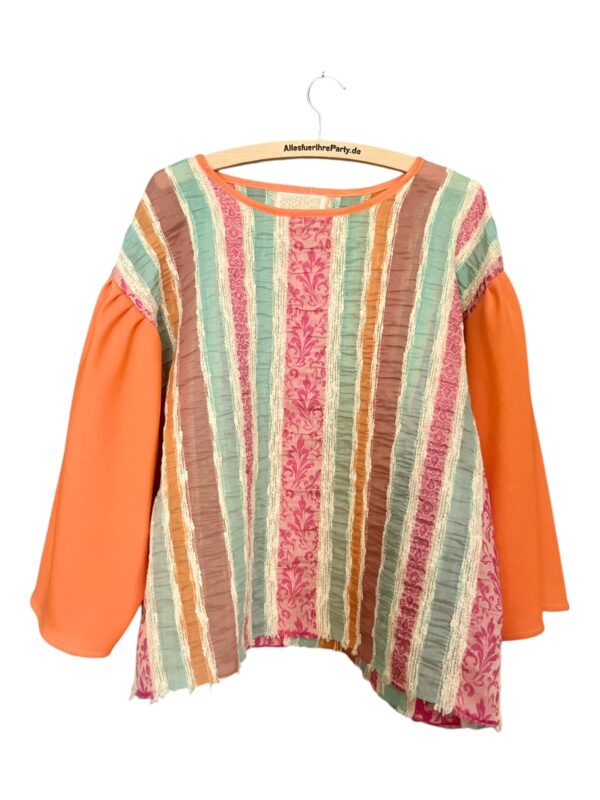 Colorful Striped Boho Patchwork Top