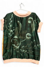 Vintage Scarf Tunic – Forest Green & Golden Back