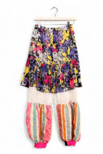 Floral Layered Pants – Vibrant & Patchwork Chic