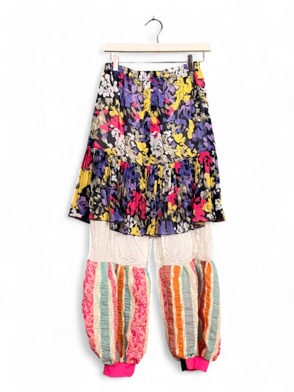 Floral Layered Pants – Vibrant & Patchwork Chic