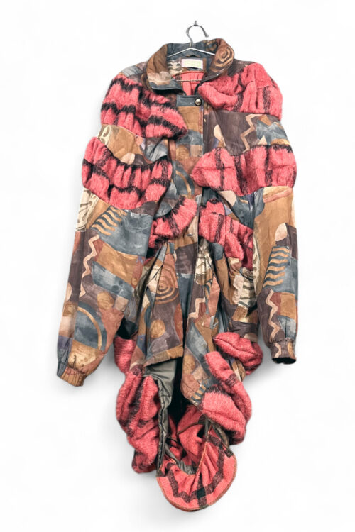 Upcycled 90's Parka Coat – Vibrant Abstract Revival