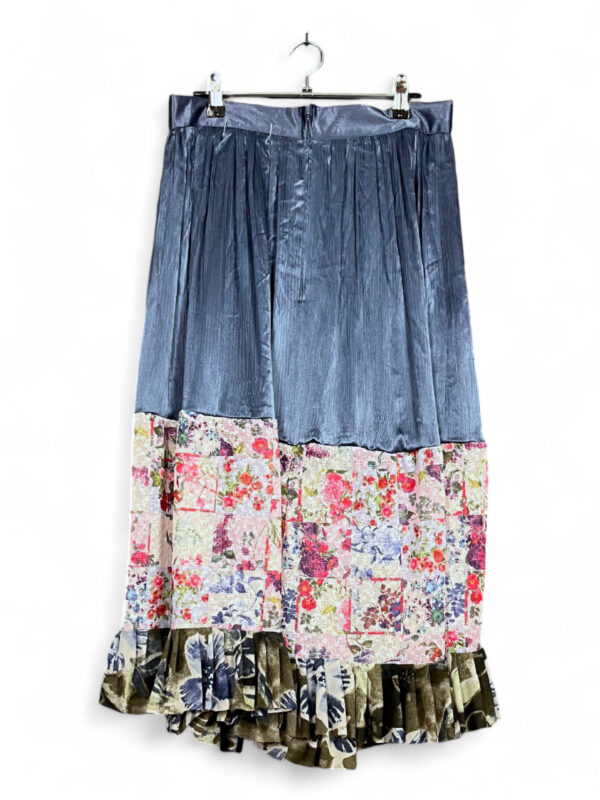 Vintage Floral Patchwork Culottes – Velvet Ruffled Elegance