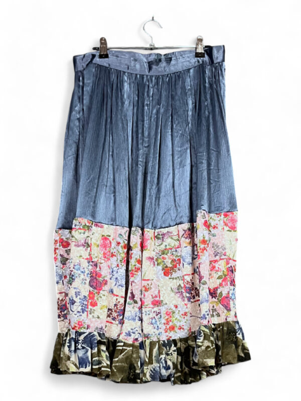 Vintage Floral Patchwork Culottes – Velvet Ruffled Elegance