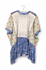 Patterned Balloon Pants Floral and Stripe Mix
