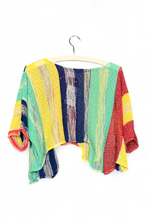 Rainbow Striped Knit Top