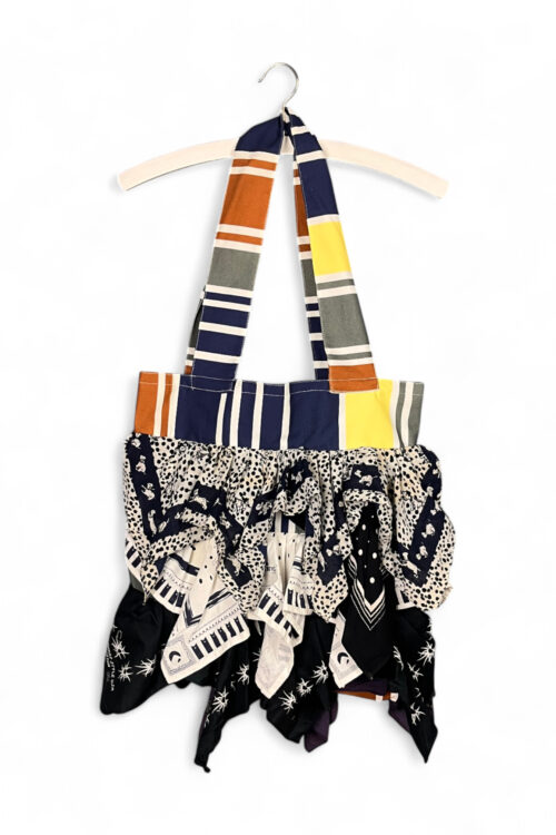 Upcycled Bandana Tote Bag – Black and Cream Edition