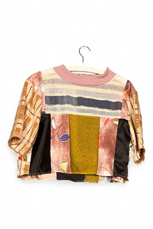 Retro Mosaic Cropped Top