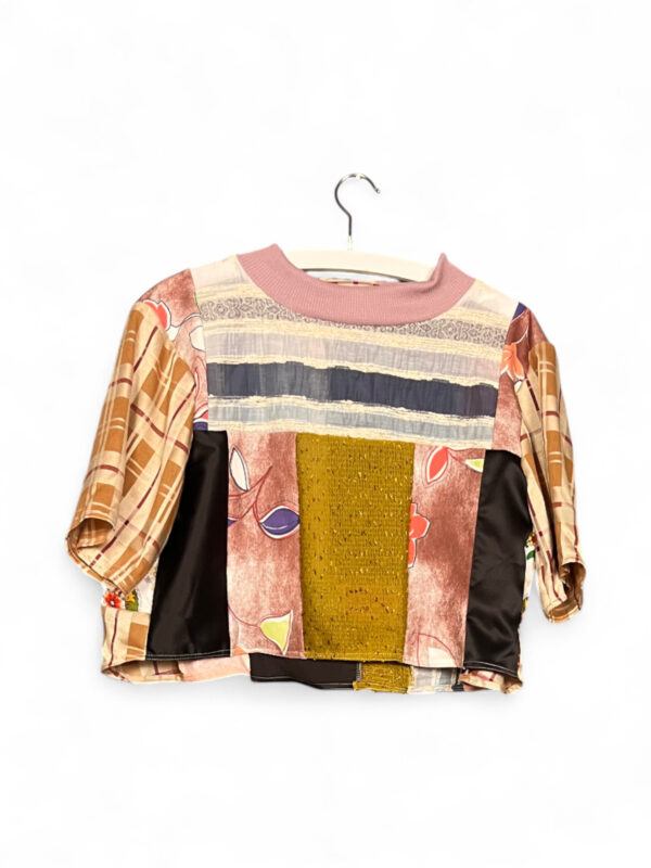 Retro Mosaic Cropped Top