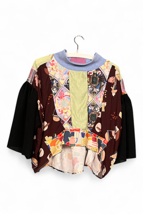 Graphic Collage Patchwork Blouse