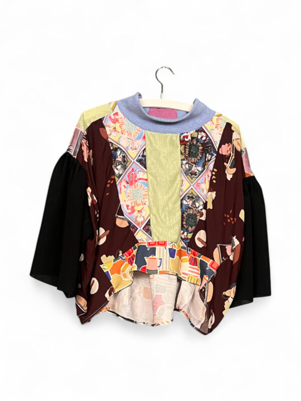 Graphic Collage Patchwork Blouse