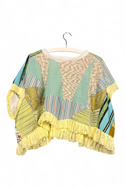 Lemon Lace Patchwork Top