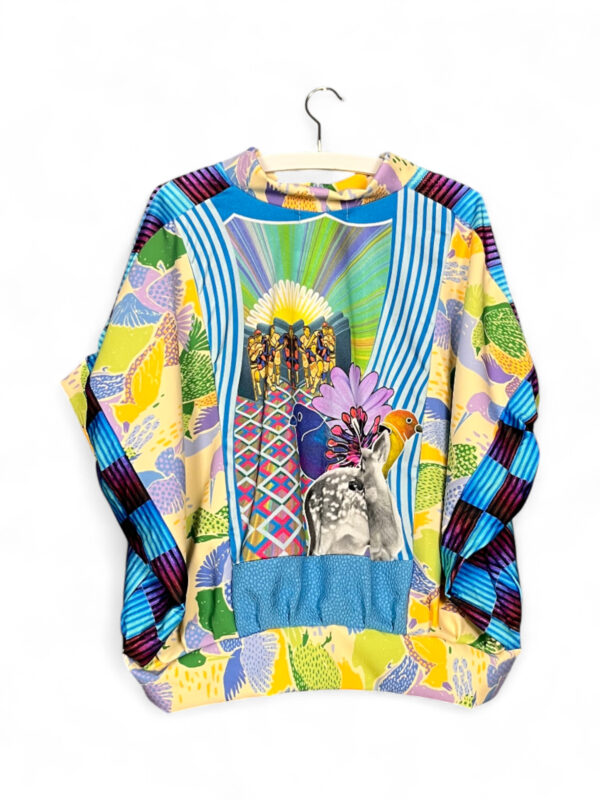 Bold Printed Sweatshirt with Graphic Back Artwork