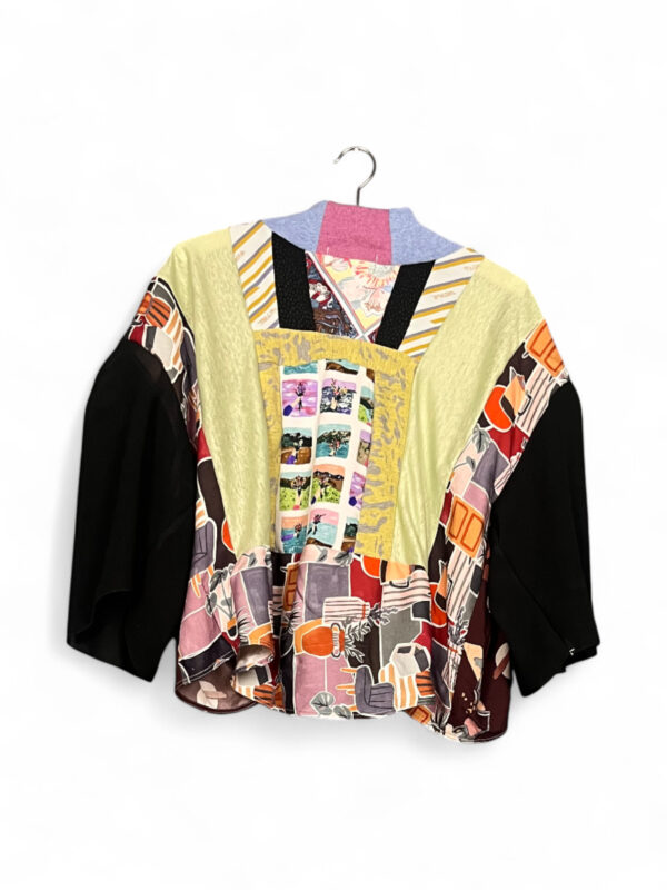 Graphic Collage Patchwork Blouse