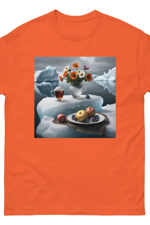 Frozen Iris and Apricot T-Shirt