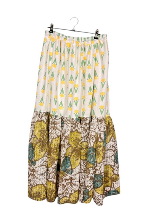 Tulip and Woodcut Floral Skirt