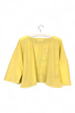 Patchwork Print Top in Sunshine Yellow