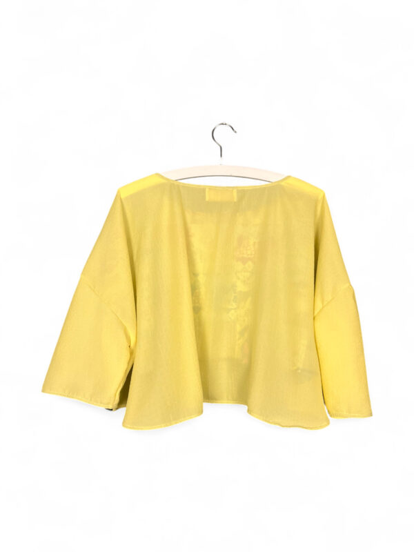 Patchwork Print Top in Sunshine Yellow