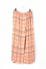Bandana Ruffle Pants in Coral Grid
