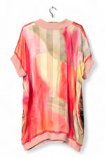 Vintage Foulard Top Pink and Paisley Print