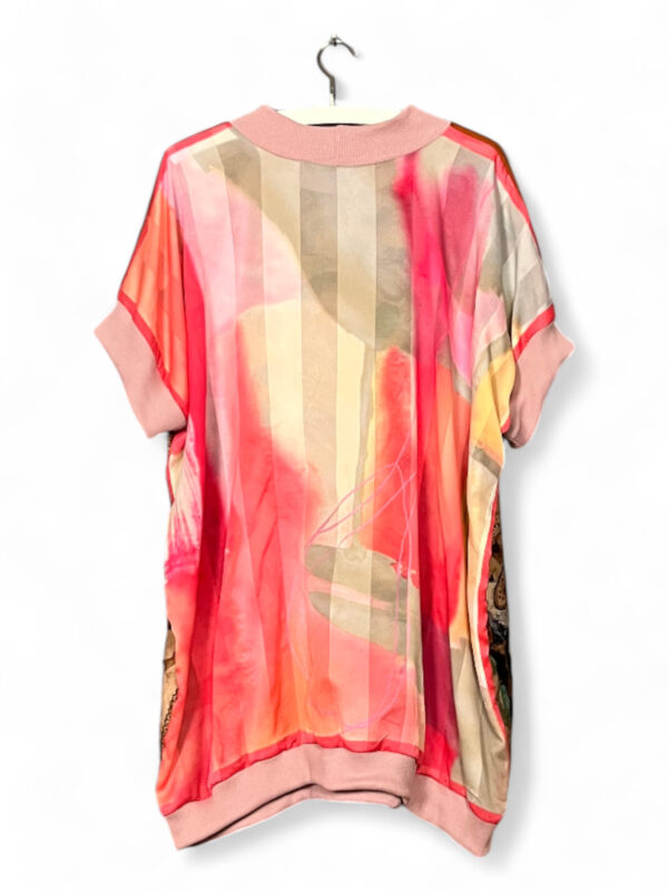 Vintage Foulard Top Pink and Paisley Print