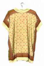 Vintage Scarf Top Pale Green with Floral and Polka Dot Back
