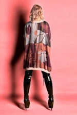 Vintage Scarf Top in Burgundy Gradient and Botanical Back