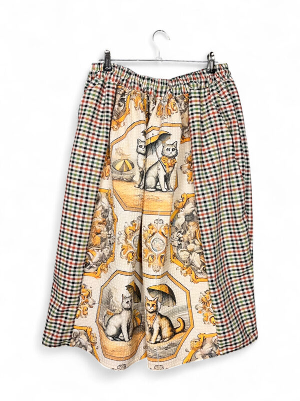 Cat Check Culotte Pants