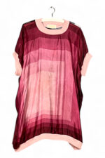 Vintage Scarf Top in Burgundy Gradient and Botanical Back