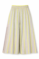 Culotte Pants Bandana Print and Neon Embroidered Fabric Culotte Pants Bandana Print and Neon Embroidered Fabric