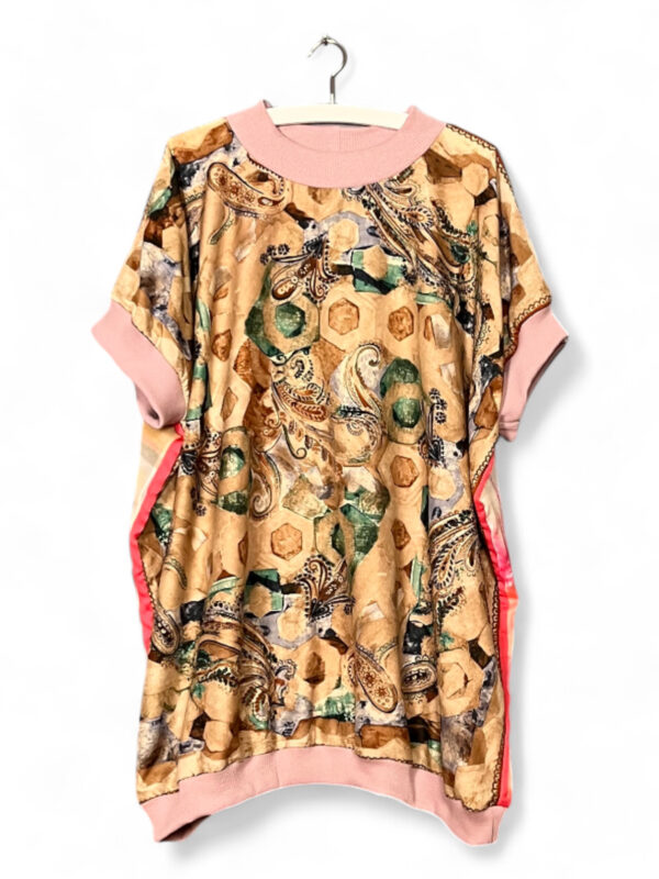 Vintage Foulard Top Pink and Paisley Print